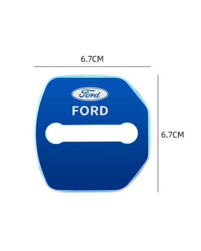 Cubierta protectora para cerradura de puerta de coche, accesorio con emblema para Ford Kuga Territory Focus RS Escort Fiesta Mon