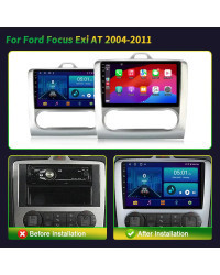 Radio de coche Android 13 para Ford Focus 2 MK2 AT 2004-2011, Reproductor Multimedia Inalámbrico, Carplay, 2 Din, pantalla ESTÉR