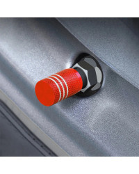 LLavero de aluminio para coche, tapas de válvula de neumático, cubierta de vástago de llanta para Ford focus Fiesta EcoSport ESC