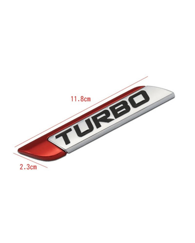 DSYCAR-pegatina de Metal 3D TURBO turbocargado para coche, calcomanías con logotipo, emblema, insignia, estilo de coche, accesor