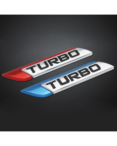 DSYCAR-pegatina de Metal 3D TURBO turbocargado para coche, calcomanías con logotipo, emblema, insignia, estilo de coche, accesor