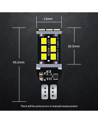 2x para Ford Fusion 2006-2019, Galaxy 2015 2016 2017 2018 luz LED de marcha atrás lámpara Blub W16W T15 921 Canbus blanco