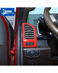 JIDIXIAN apto para Ford F150 2015 2016 2017 2018 2019 2020 Panel de salpicadero de coche salida de aire acondicionado cubierta d