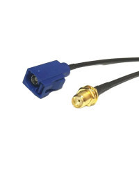 SMA macho hembra a Fakra C 5005, conector azul Pigtail, Cable RG174 para GPS Navi, extensión de vehículo, VW, Seat, Benz, Ford, 