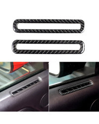 Pegatinas de fibra de carbono para puerta de coche, cubierta decorativa para Ford Mustang, accesorios interiores, 1 par