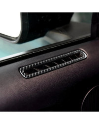 Pegatinas de fibra de carbono para puerta de coche, cubierta decorativa para Ford Mustang, accesorios interiores, 1 par