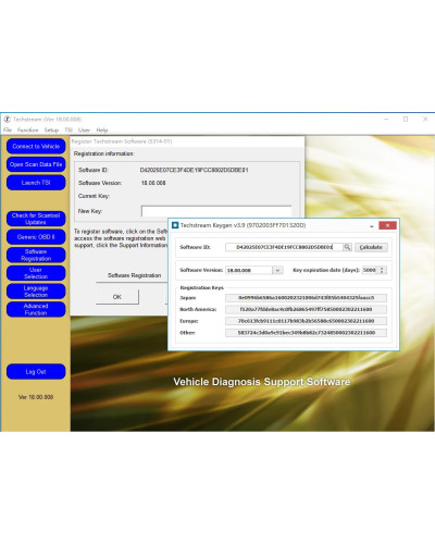 Newest Version FOR TOYOTA TIS Techstream 18.00.008 software Link and A