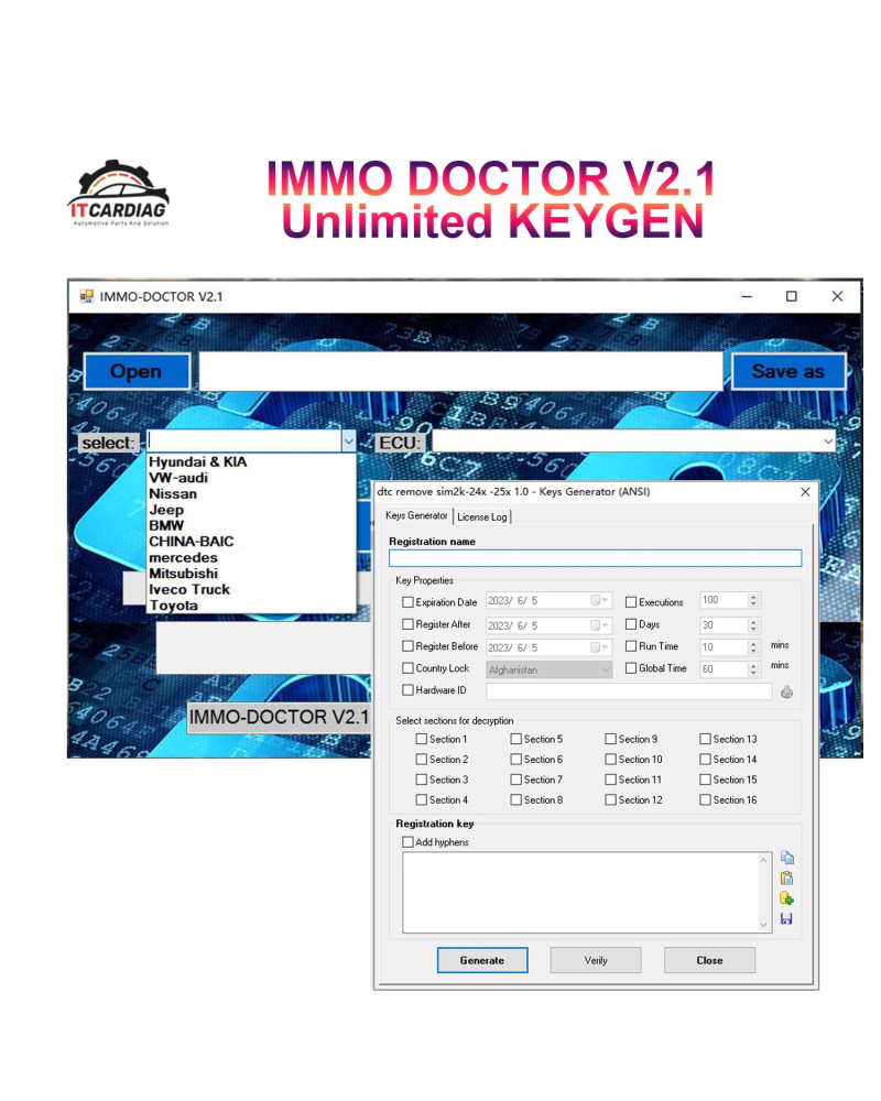 2023 IMMO DOCTOR V2.1 MULTI BRAND With Unlimited KEYGEN Immo Off Immo 