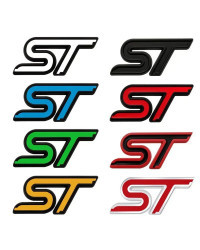 Logotipo de Metal 3D ST para volante de coche, emblema adhesivo para Ford Focus 2, 3, MK2, MK3, MK4, MK7, Fiesta, Kuga, Explorer