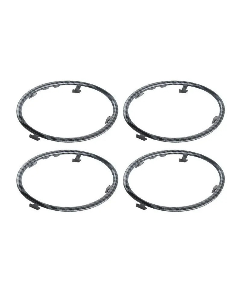 Embellecedor de aire acondicionado para coche, 4 piezas, decoración de salida, anillo circular, pegatina para Ford Focus 2 MK2 2