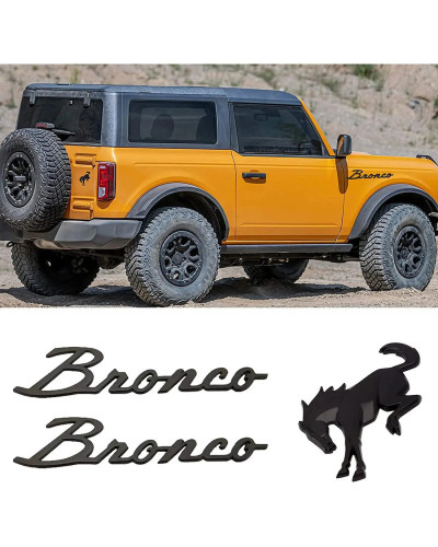 Insignia de emblema de Metal 3D para coche, calcomanías adhesivas para Ford Bronco 2022 2023, logotipo deportivo, accesorios de 