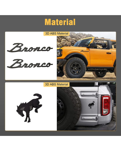 Insignia de emblema de Metal 3D para coche, calcomanías adhesivas para Ford Bronco 2022 2023, logotipo deportivo, accesorios de 