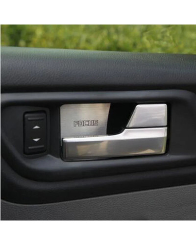 Funda embellecedora de acero inoxidable para manija de puerta de coche, accesorios de estilo de coche para Ford Focus 2 mk2 2005