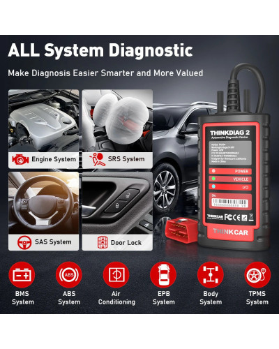 THINKCAR THINKDIAG 2 /KINGBOLEN Ediag Plus CAN FD All Systems 15 Reset