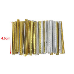 90pcs/Box Locksmith Tool Finished Tin Foil Strip 4.6cm Single Row Or Double Row Gold And Silver Tin Foil Key Consumable Tool