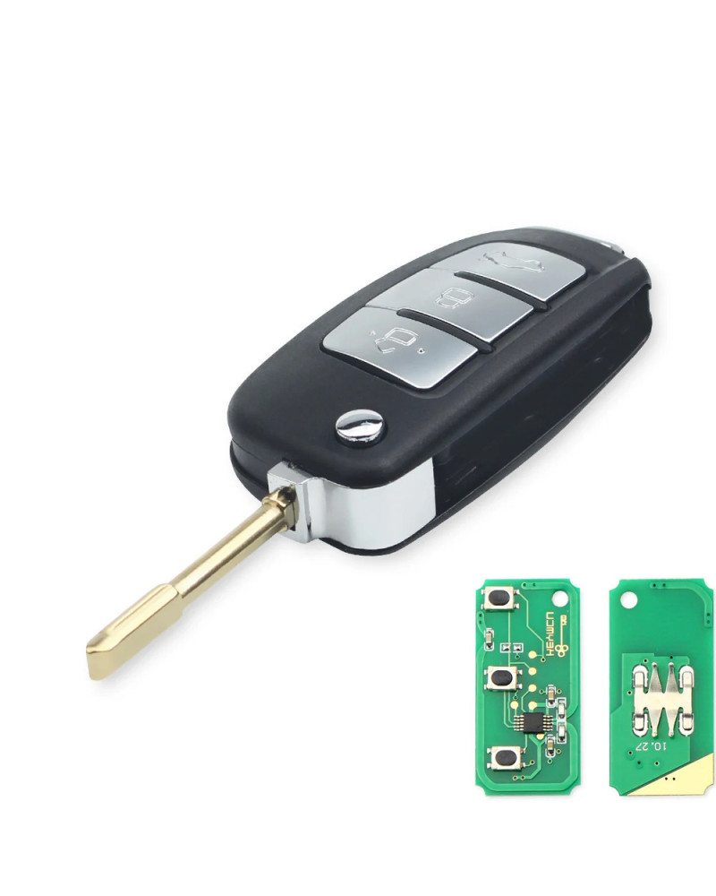 KEYYOU-llave remota de coche con Chip ID60/63, 3 botones, 433Mhz, para Ford Fusion, Focus, Mondeo, Fiesta, Galaxy, HU101/FO21 Bl