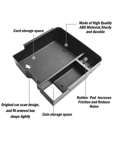 Caja de almacenamiento para Reposabrazos de coche, bandeja organizadora de consola, soporte para Ford Ranger y Ranger Raptor 202