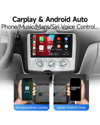 JIUYIN-Radio con GPS para coche, reproductor Multimedia con Android 12, 2DIN, Carplay, estéreo, DVD, para Ford Focus 2, 3, Mk2, 