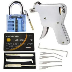 Credit card unlocking kit, locksmith tool for training and practice, beginner, unlocking black