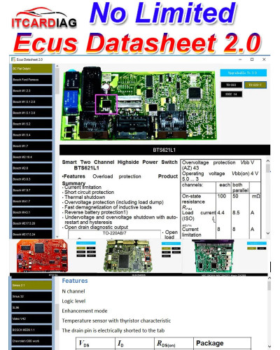 No Limited Ecus Datasheet 2.0 ECU Repair Software PCB Schematics with 