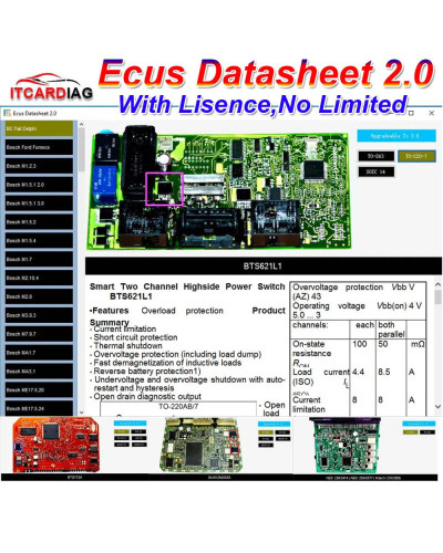 No Limited Ecus Datasheet 2.0 ECU Repair Software PCB Schematics with 