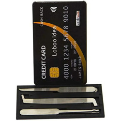 Credit card unlocking kit, locksmith tool for training and practice, beginner, unlocking black