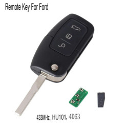 Automobile Vehicle Remote Fob Kit 433Mhz 4D63 Chips 3-Button REMOTE CONTROL KEY For /Carnival Locksmith Need