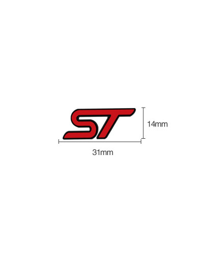 ST-emblema de Metal para volante de coche, pegatina para Ford Focus X 2, 3, 4, Fiesta, Kuga, Escape, Mondeo, Vignale, Puma