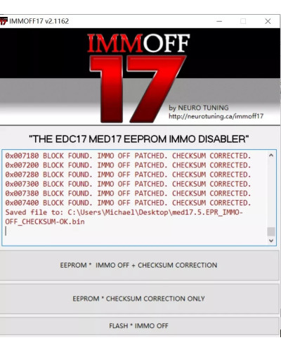 2023 Newest Immo Off iMMOFF17 Software EDC17 Immo Off Ecu Program NEUR