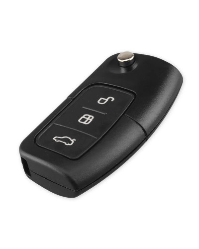 KEYYOU-funda plegable para mando a distancia, carcasa sin cortar para llave de coche, 3 botones, para Ford Focus Fiesta C Max K