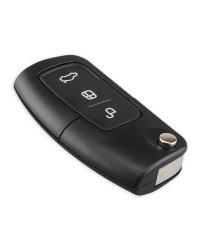 KEYYOU-funda plegable para mando a distancia, carcasa sin cortar para llave de coche, 3 botones, para Ford Focus Fiesta C Max K