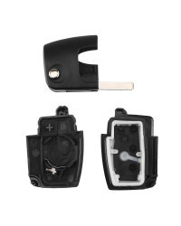 KEYYOU-funda plegable para mando a distancia, carcasa sin cortar para llave de coche, 3 botones, para Ford Focus Fiesta C Max K