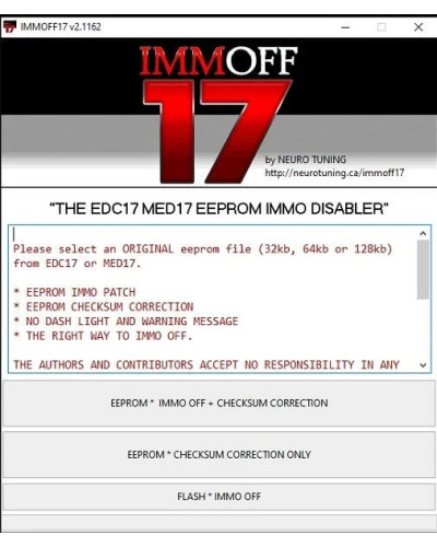 2023 Newest Immo Off iMMOFF17 Software EDC17 Immo Off Ecu Program NEUR