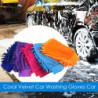 Car Wash Gloves Cleaner Coral Velvet Multi-function Auto Detailing Dust Removal Super Soft Microfiber Cleaning Cloth Automobile