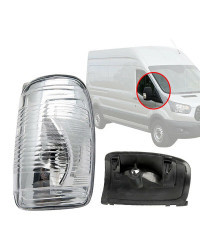 Cubierta de lente indicadora de señal de espejo retrovisor de coche, carcasa transparente para Ford Transit MK8 2014-15 2016 201