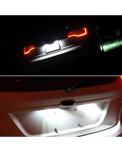 IJDM-luces LED para matrícula de coche, accesorio para Ford Explorer Escape Explorer Fiesta Fusion Lincoln MKC CAN-bus Xenon bla