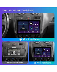 Radio Multimedia con GPS para coche, reproductor con Android 2002, 2 Din, DVD, Carplay, estéreo, para Ford Fiesta Mk VI 5 Mk5 20