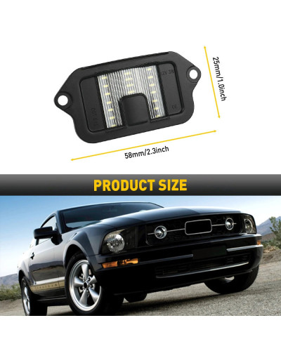 Luz LED para matrícula trasera de Ford Mustang, luz blanca de 6000K para Base Bullitt GT Shelby GT500 GT500KR 2005 2006 2007 200