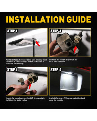 Luz LED para matrícula trasera de Ford Mustang, luz blanca de 6000K para Base Bullitt GT Shelby GT500 GT500KR 2005 2006 2007 200