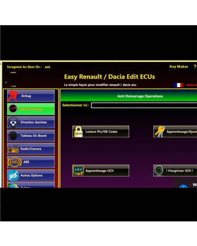 Easy Renault 6.14 Software for Renault ECU Programmer Clear Crash Airb