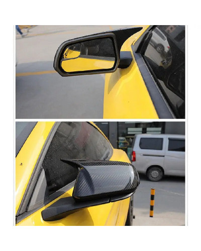 Para EE. UU. Ford Mustang 2015-2020 cubierta de espejo retrovisor lateral de coche tapa de ala puerta Exterior funda de vista tr