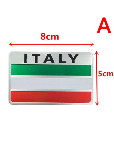 Pegatina de aluminio 3D para coche italiano, mapa de Italia, bandera nacional, emblema de parrilla, calcomanía de motocicleta pa