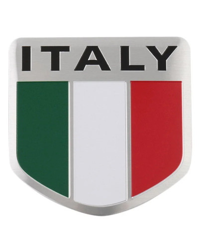 Pegatina de aluminio 3D para coche italiano, mapa de Italia, bandera nacional, emblema de parrilla, calcomanía de motocicleta pa