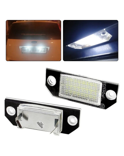 Luces LED SMD de alta potencia para placa de matrícula de coche, lámpara para Ford Focus C-MAX 03, Ford Focus MK2 03-08, Blanco 