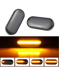 Indicador lateral dinámico Led, luz de señal de giro para VW Bora Golf 3 4 Passat 3BG Polo 6N SEAT Ibiza Leon Skoda Ford, 2 piez