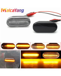 Indicador lateral dinámico Led, luz de señal de giro para VW Bora Golf 3 4 Passat 3BG Polo 6N SEAT Ibiza Leon Skoda Ford, 2 piez