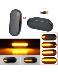 Indicador lateral dinámico Led, luz de señal de giro para VW Bora Golf 3 4 Passat 3BG Polo 6N SEAT Ibiza Leon Skoda Ford, 2 piez