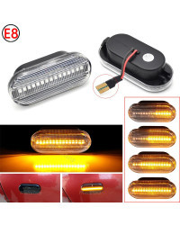 Indicador lateral dinámico Led, luz de señal de giro para VW Bora Golf 3 4 Passat 3BG Polo 6N SEAT Ibiza Leon Skoda Ford, 2 piez