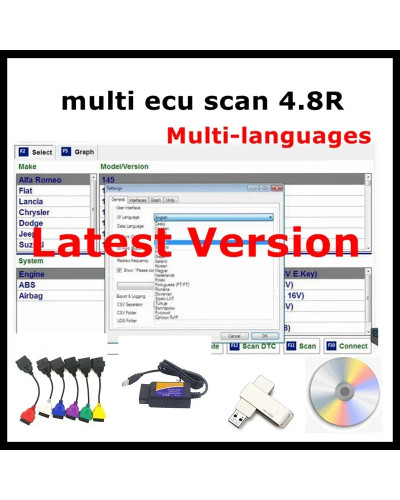 2024 Hot Sale Multiecuscan V4.8 For Fiat/Chrysler/Dodge/Jeep/Suzuki Sc