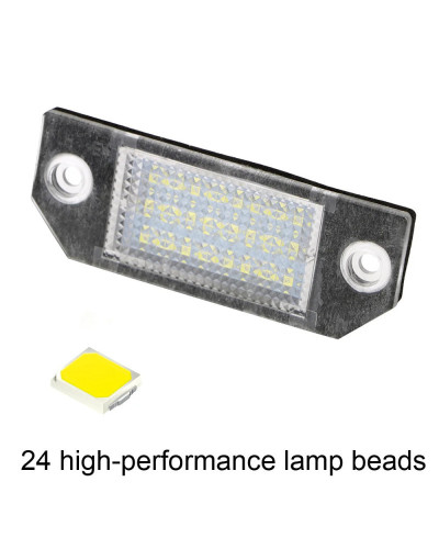 Luces de matrícula de coche, accesorio para Ford Focus C-MAX MK2 2003-2008, 12V, 24 LED, luces traseras indicadoras blancas, 6W,